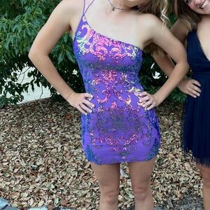 One Shoulder Mini Dress